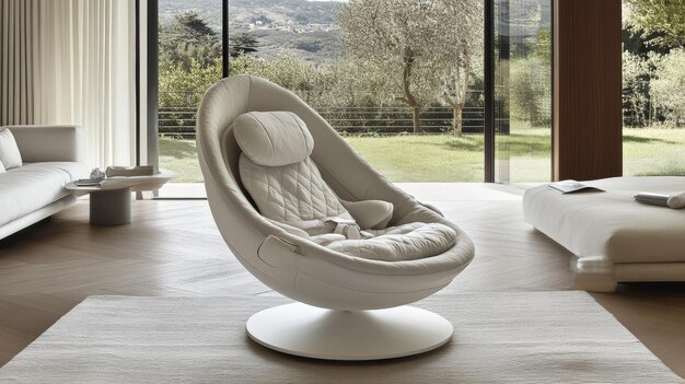 Nowoczesny fotel bujany do salonu z designem i komfortem
